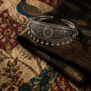 Home Vintage-Inspired Oxidized Silver Statement Cuff