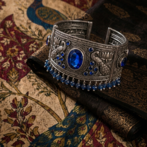 Home Royal Peacock & Blue Sapphire Statement Cuff